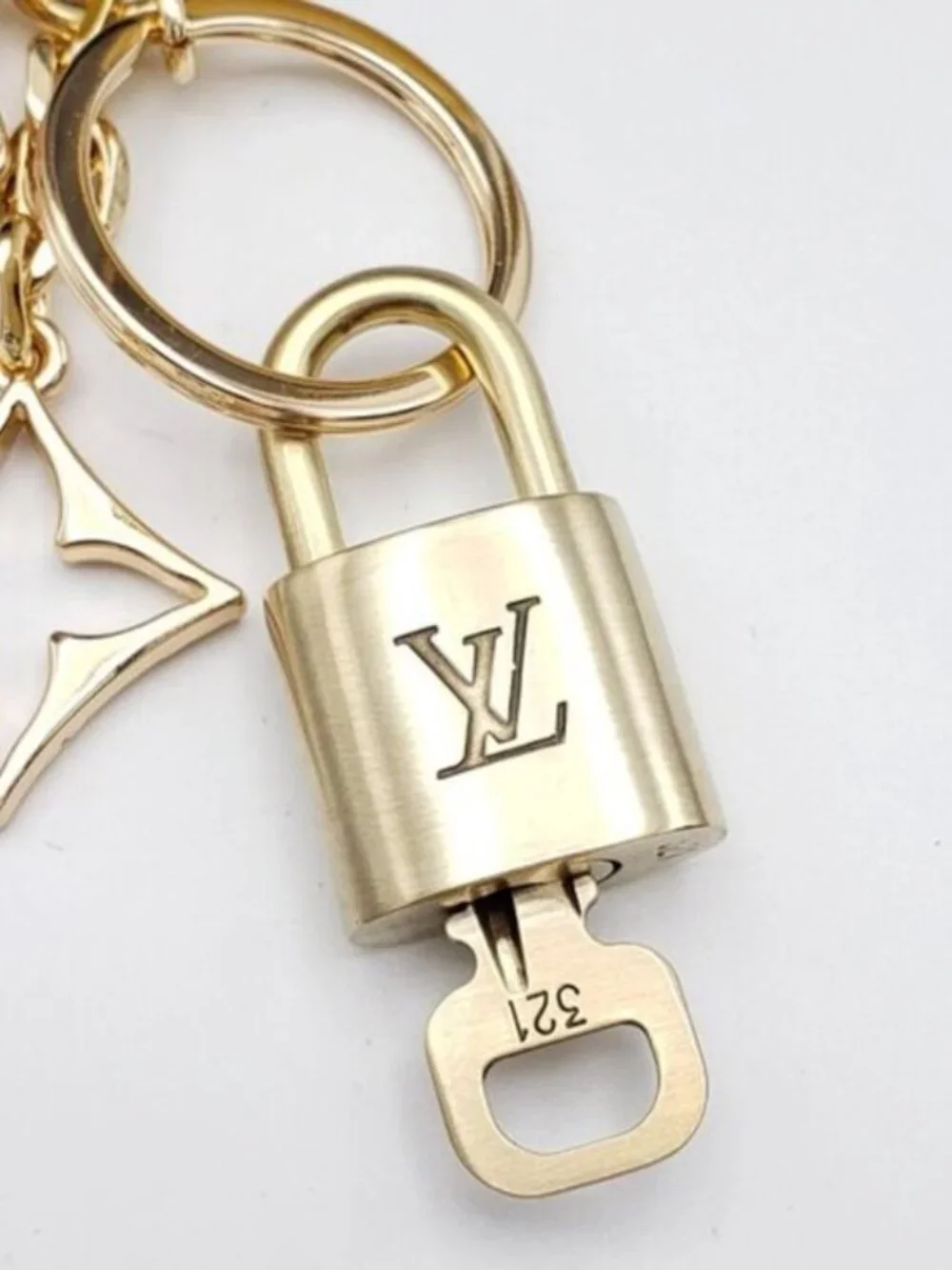 LV Gold Padlock 🔑 Authentic Louis Vuitton Charm + Keychain